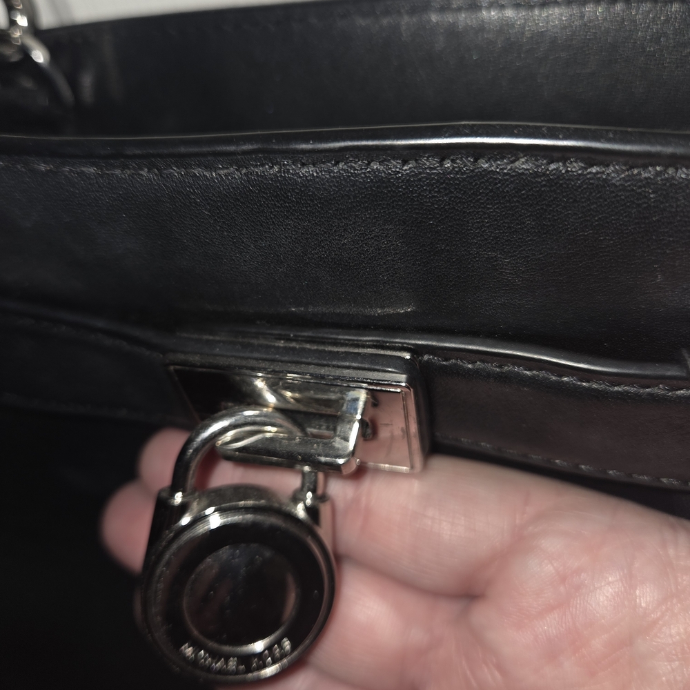Michael Kors Black Leather Purse - Picture 6 of 10